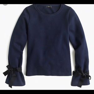 J crew tie sleeve sweatshirt